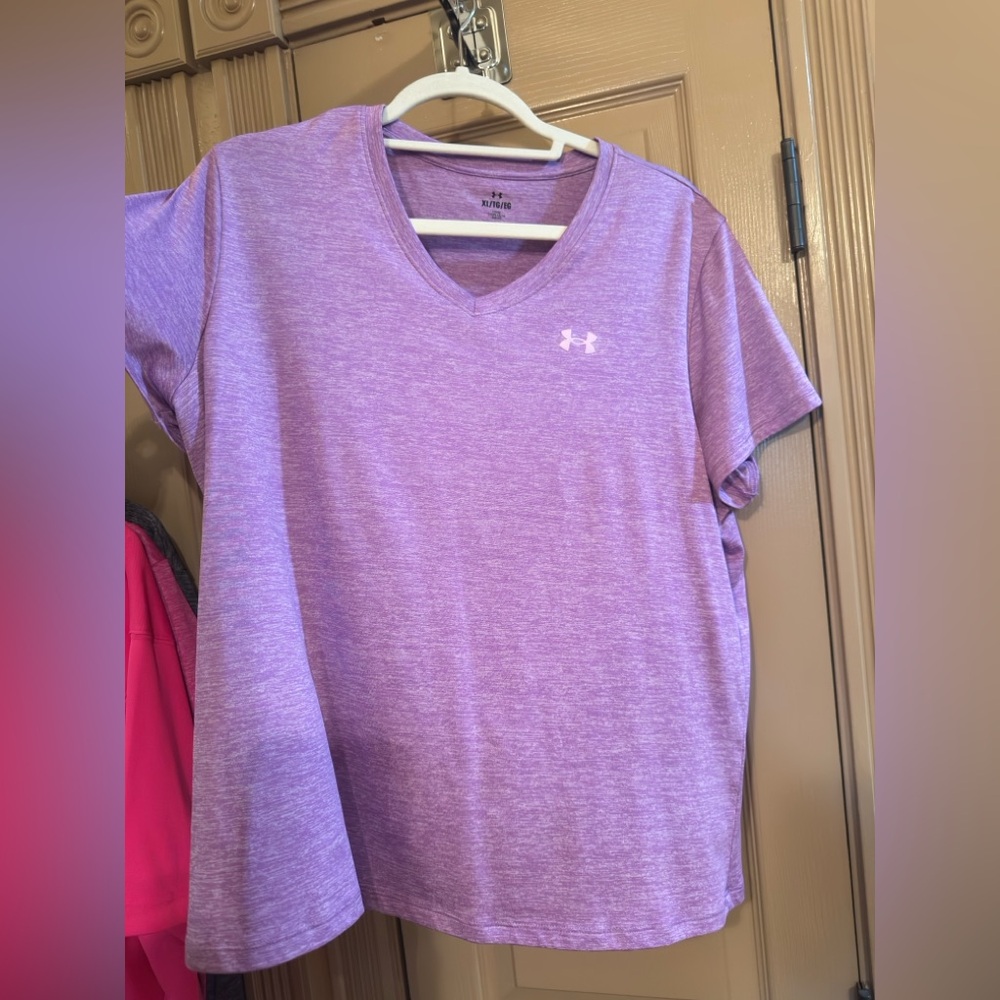 Under Armour Heathered Purple Tee
